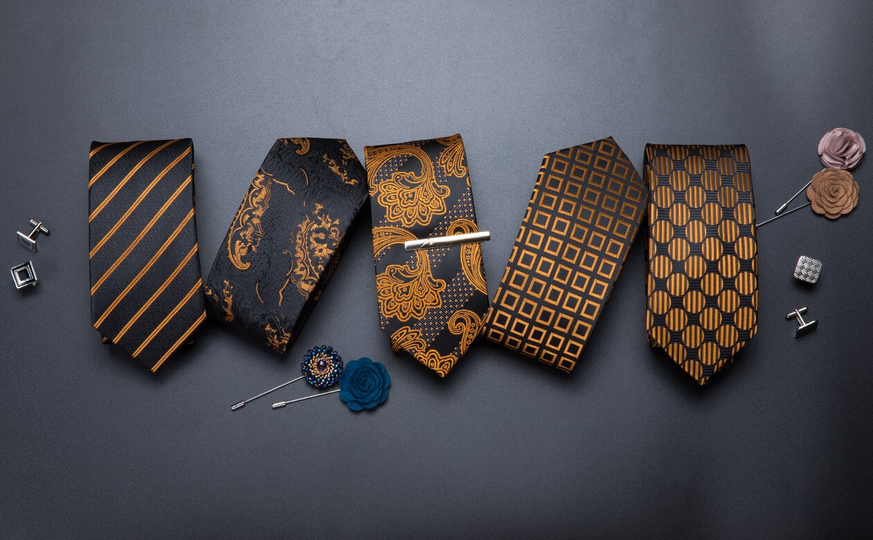 Men's Tie Teal Green Paisley Novelty Design Silk Wedding Tie for Men Handky cufflink Tie Set Party Business Fashion Set The Clothing Company Sydney