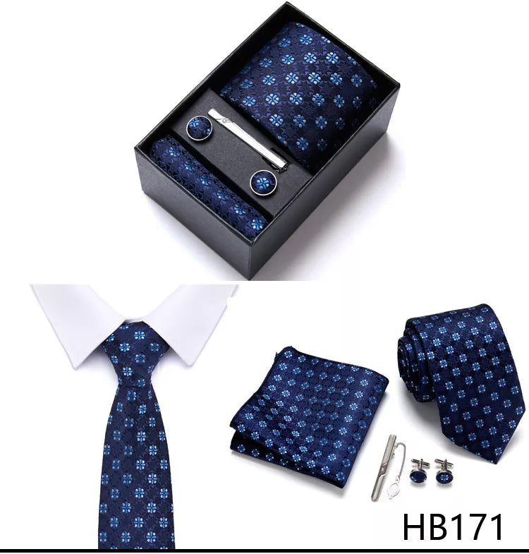 7.5 cm Business Ties Hanky Cufflink Set Tie Clips Green Necktie Corbatas For Men Wedding In Gift Box The Clothing Company Sydney