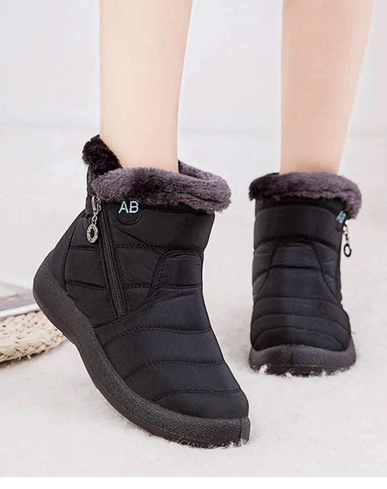 Women's Thick Plush Snow Boots Winter Waterproof Non-slip Platform Ankle Boots Women Warm Cotton Padded Shoes The Clothing Company Sydney