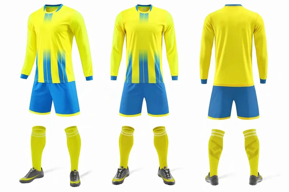 Long sleeve Customised Football Kits Kids Adult Soccer Jerseys Set Training Uniforms Sport Sets The Clothing Company Sydney