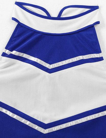 2 Piece Cheerleader Costume Women Adult Cheerleading Uniform Dancing Outfit Sleeveless Crop Top with Mini Pleated Skirt The Clothing Company Sydney