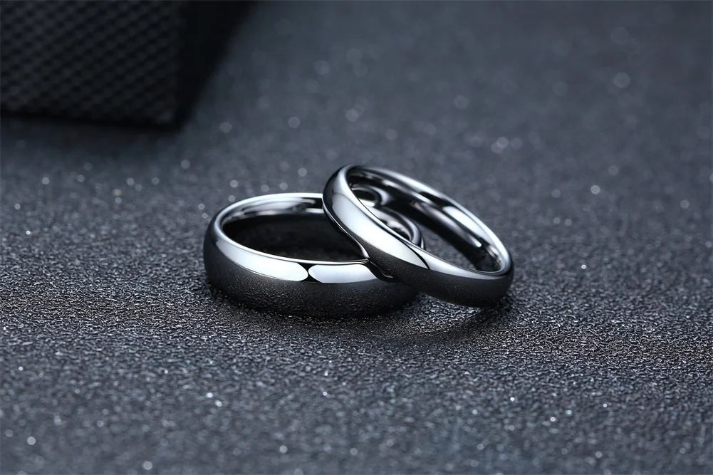 Anti Scratch Tungsten Wedding Rings for Women Men Simple Classic Wedding Bands for Couples Basic Jewelry - The Clothing Company Sydney