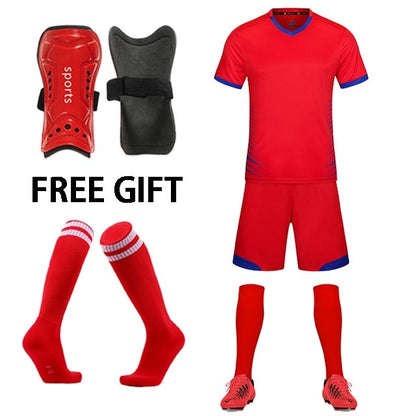 Children Adult Football Jerseys Boys and girls Soccer Clothes Sets youth soccer sets training jersey suit with socks and Shin guards The Clothing Company Sydney