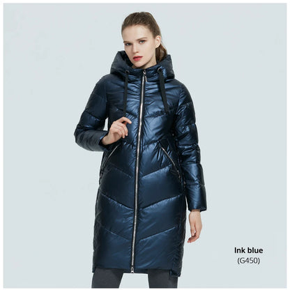 Women's Hooded Winter jacket fashion casual slim long warm cotton coat ladies parkas - The Clothing Company Sydney