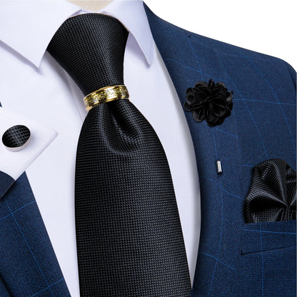 Men's Ties 8cm Wide Silk Neck Tie For Wedding Party Accessories Pocket Square Cufflinks Brooch Pin Set - The Clothing Company Sydney