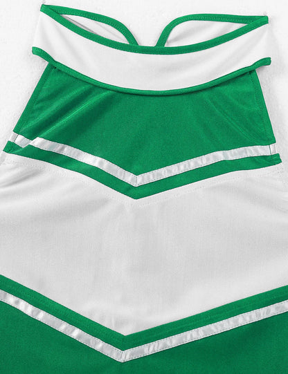 2 Piece Cheerleader Costume Women Adult Cheerleading Uniform Dancing Outfit Sleeveless Crop Top with Mini Pleated Skirt The Clothing Company Sydney