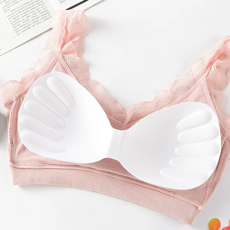2 Piece Lace Underwear Set Padded Bra Set Women's Underwear Brassiere Fitness Crop Top Set - The Clothing Company Sydney