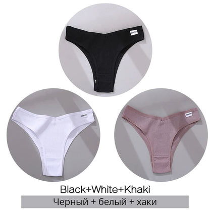 3 Pack Cotton Women's Panties Low Rise Female Seamless Underwear Breathable Underpants Intimates Lingerie The Clothing Company Sydney
