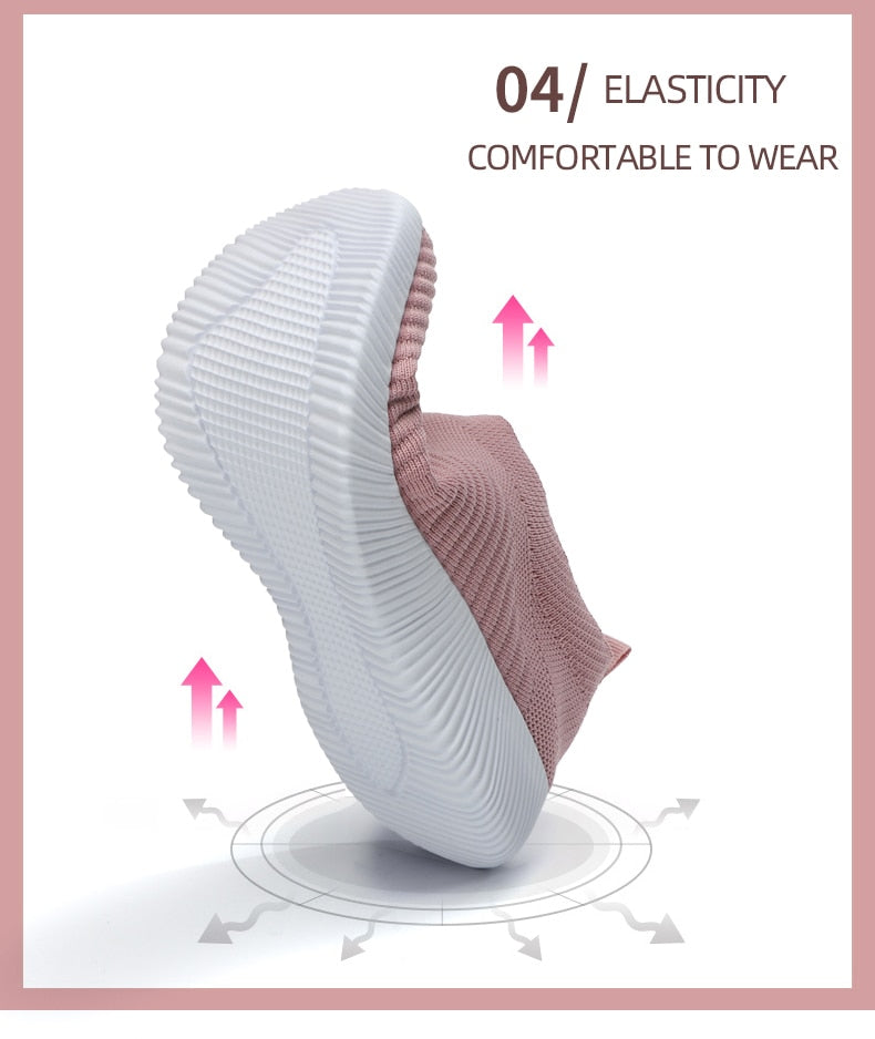 Women's Vulcanized Shoes High Quality Women Sneakers Slip On Flats Shoes Women Loafers Walking Flats The Clothing Company Sydney