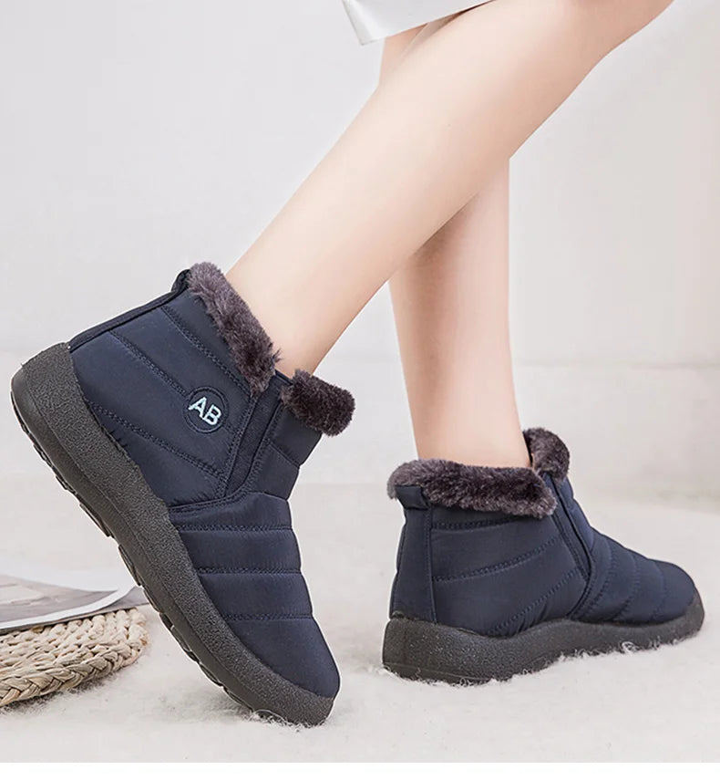 Women's Thick Plush Snow Boots Winter Waterproof Non-slip Platform Ankle Boots Women Warm Cotton Padded Shoes The Clothing Company Sydney