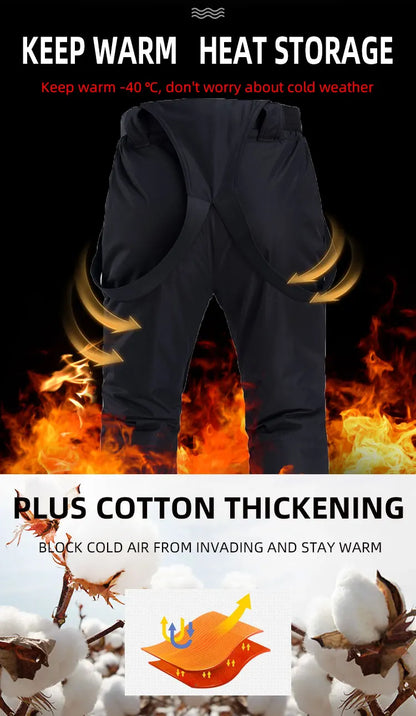 Men Women Snow Suit Wear Snowboarding Clothing Winter Warm Waterproof Outdoor Ski Set Jackets + Strap Pants - The Clothing Company Sydney