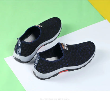 Summer Mesh Casual Shoes Breathable Slip on Mens Loafers Lightweight Sneakers Non-slip Walking Shoes The Clothing Company Sydney