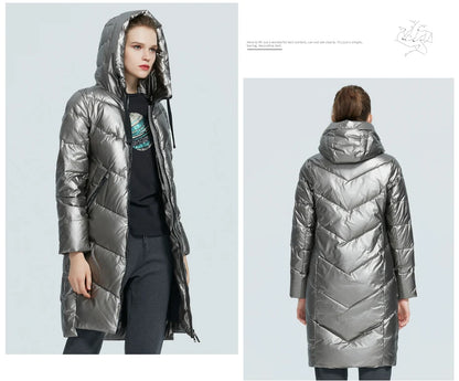 Women's Hooded Winter jacket fashion casual slim long warm cotton coat ladies parkas - The Clothing Company Sydney
