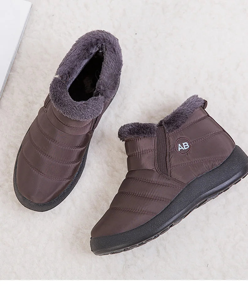 Women's Thick Plush Snow Boots Winter Waterproof Non-slip Platform Ankle Boots Women Warm Cotton Padded Shoes The Clothing Company Sydney
