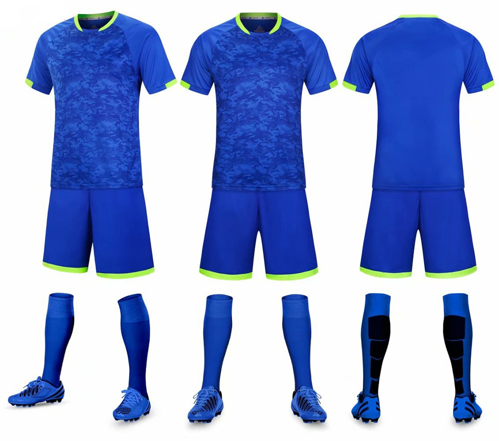 Children Adult Football Jerseys Boys and girls Soccer Clothes Sets youth soccer sets training jersey suit with socks and Shin guards The Clothing Company Sydney