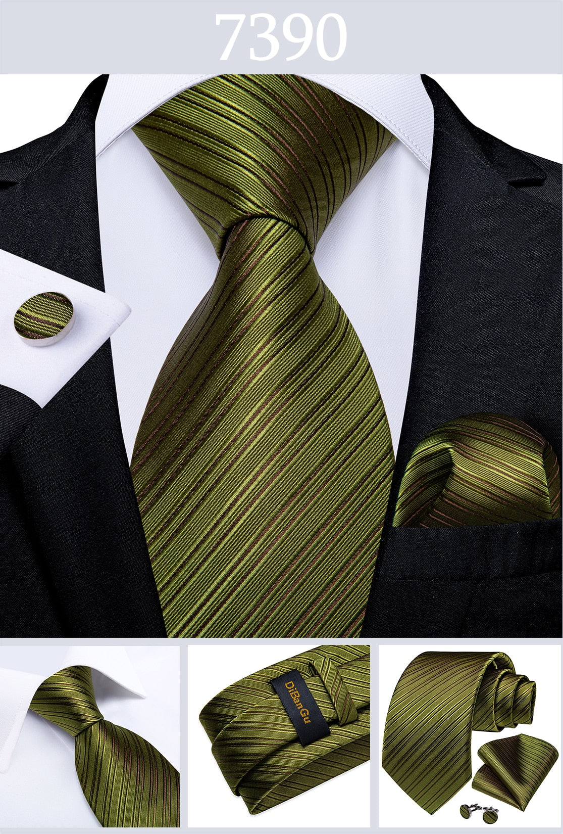Men's Tie Teal Green Paisley Novelty Design Silk Wedding Tie for Men Handky cufflink Tie Set Party Business Fashion Set The Clothing Company Sydney