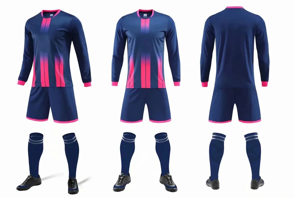 Long sleeve Customised Football Kits Kids Adult Soccer Jerseys Set Training Uniforms Sport Sets The Clothing Company Sydney