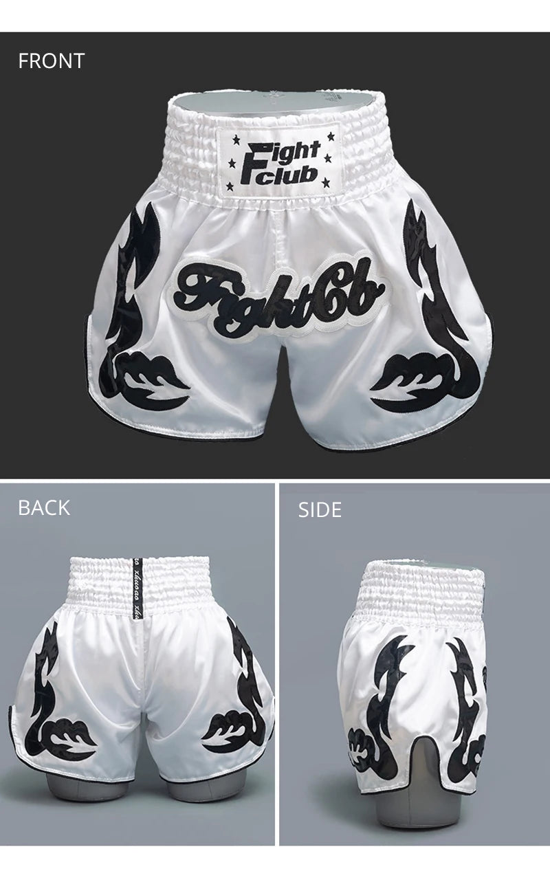 Thai Boxing Shorts Muay Thai Fightwear Men Women Boy Girl Kids Muaythai Grappling Kickboxing Match Training Uniform MMA Boxer Pants The Clothing Company Sydney