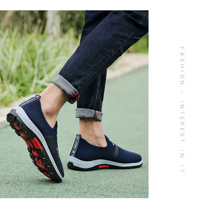 Summer Mesh Casual Shoes Breathable Slip on Mens Loafers Lightweight Sneakers Non-slip Walking Shoes The Clothing Company Sydney