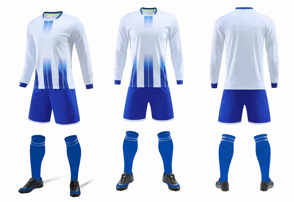Long sleeve Customised Football Kits Kids Adult Soccer Jerseys Set Training Uniforms Sport Sets The Clothing Company Sydney