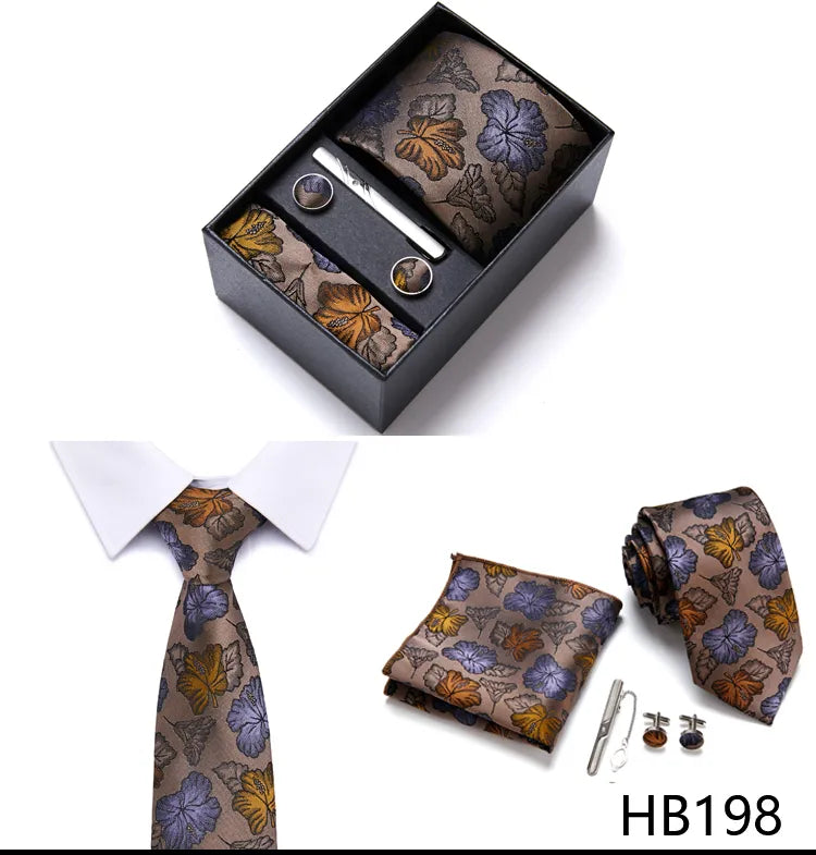 7.5 cm Business Ties Hanky Cufflink Set Tie Clips Green Necktie Corbatas For Men Wedding In Gift Box The Clothing Company Sydney