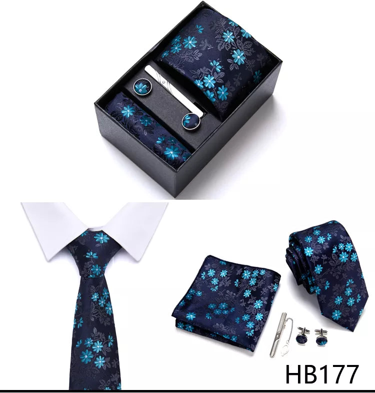7.5 cm Business Ties Hanky Cufflink Set Tie Clips Green Necktie Corbatas For Men Wedding In Gift Box The Clothing Company Sydney
