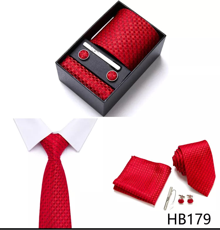 7.5 cm Business Ties Hanky Cufflink Set Tie Clips Green Necktie Corbatas For Men Wedding In Gift Box The Clothing Company Sydney