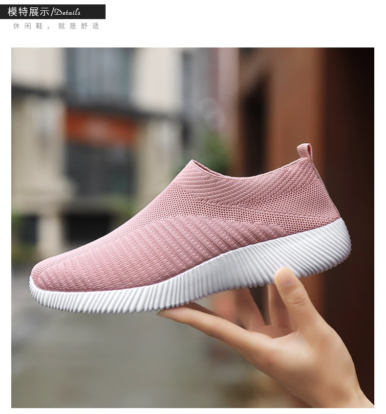 Women's Vulcanized Shoes High Quality Women Sneakers Slip On Flats Shoes Women Loafers Walking Flats The Clothing Company Sydney