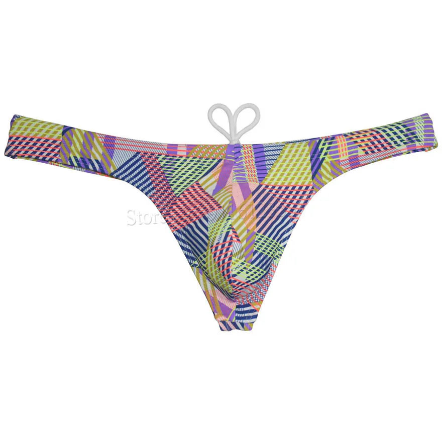 Men's Bikini Swim Thong Printed Swimsuit Smooth Swimwear T-back Mini Beachwear Surfing Thongs The Clothing Company Sydney