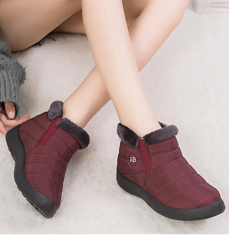 Women's Thick Plush Snow Boots Winter Waterproof Non-slip Platform Ankle Boots Women Warm Cotton Padded Shoes The Clothing Company Sydney