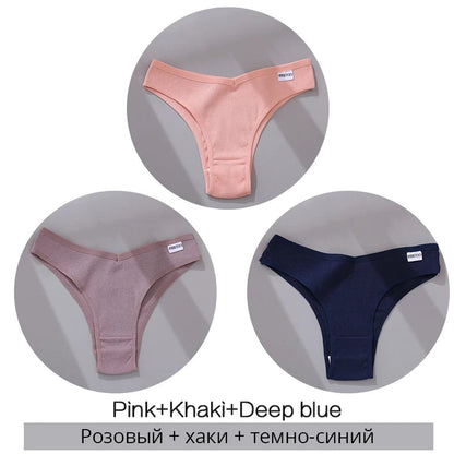 3 Pack Cotton Women's Panties Low Rise Female Seamless Underwear Breathable Underpants Intimates Lingerie The Clothing Company Sydney