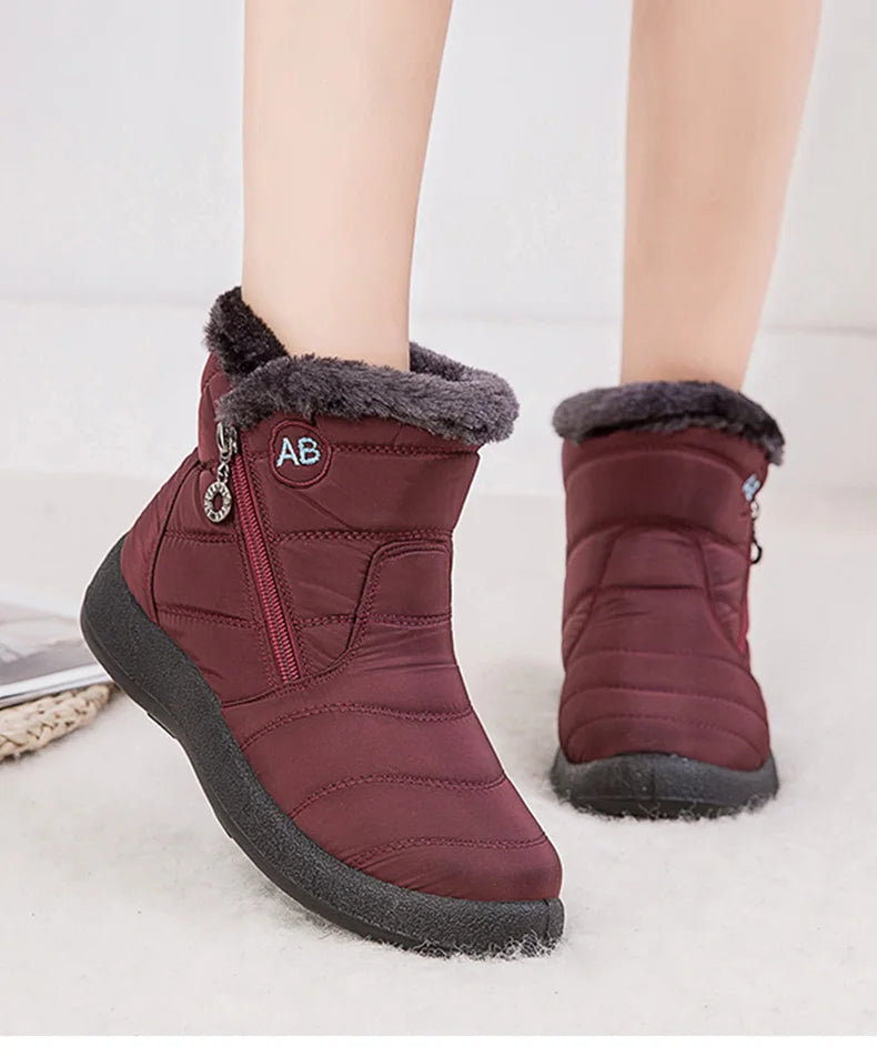 Women's Thick Plush Snow Boots Winter Waterproof Non-slip Platform Ankle Boots Women Warm Cotton Padded Shoes The Clothing Company Sydney