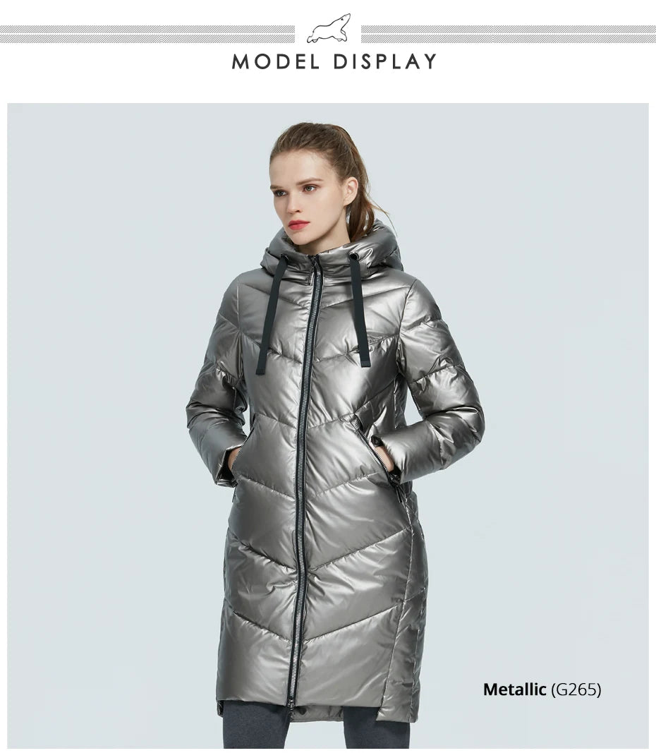 Women's Hooded Winter jacket fashion casual slim long warm cotton coat ladies parkas - The Clothing Company Sydney