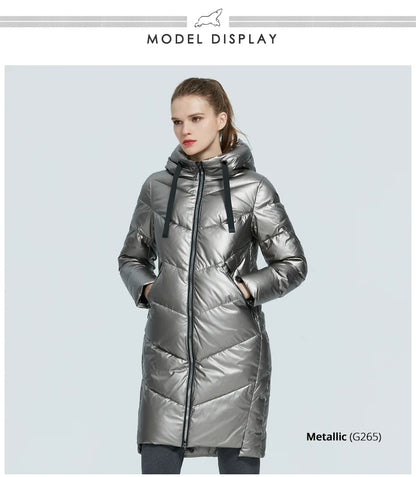 Women's Hooded Winter jacket fashion casual slim long warm cotton coat ladies parkas - The Clothing Company Sydney