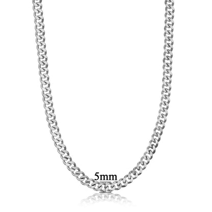Neck Heavy Gold Chain For Men Women UnisexBig Long Necklaces Male Gold Silver Colour Hip hop Stainless Steel Cuban Chain Necklace The Clothing Company Sydney