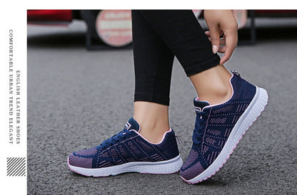Women Casual Shoes Fashion Breathable Walking Mesh Flat Shoes Sneakers Women 2021 Gym Vulcanized Shoes White Female Footwear The Clothing Company Sydney
