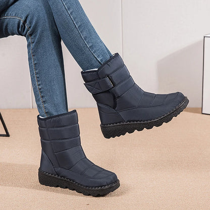 Non Slip Waterproof Snow Boots Women's Thick Plush Winter Ankle Boots Cotton Padded Shoes - The Clothing Company Sydney