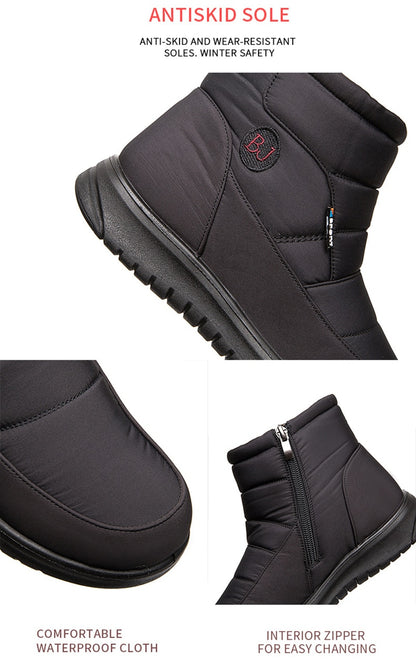 Thick Plush Winter Boots for Women Non-slip Waterproof Snow Boots Flat Heels Warm Cotton Padded Shoes The Clothing Company Sydney