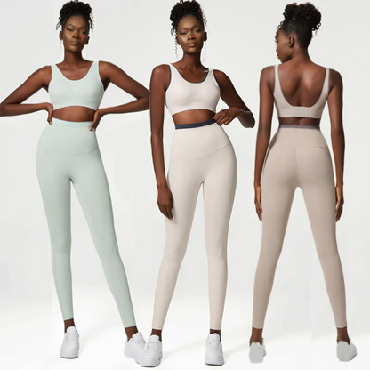 2 Pieces Yoga Suit Women Tight-Fitting Fitness Sports Set Gym Bra Elasticity High Waist Leggings Female Athletic Wear The Clothing Company Sydney