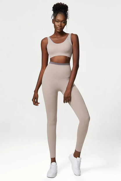 2 Pieces Yoga Suit Women Tight-Fitting Fitness Sports Set Gym Bra Elasticity High Waist Leggings Female Athletic Wear The Clothing Company Sydney