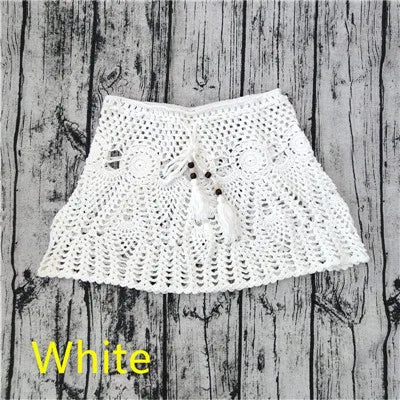 Hand Made Crochet Floral Skirt Women Beach cover up Skirt Boho Style Skirt The Clothing Company Sydney