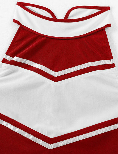 2 Piece Cheerleader Costume Women Adult Cheerleading Uniform Dancing Outfit Sleeveless Crop Top with Mini Pleated Skirt The Clothing Company Sydney