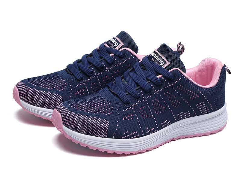 Women Casual Shoes Fashion Breathable Walking Mesh Flat Shoes Sneakers Women 2021 Gym Vulcanized Shoes White Female Footwear The Clothing Company Sydney