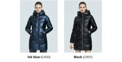 Women's Hooded Winter jacket fashion casual slim long warm cotton coat ladies parkas - The Clothing Company Sydney