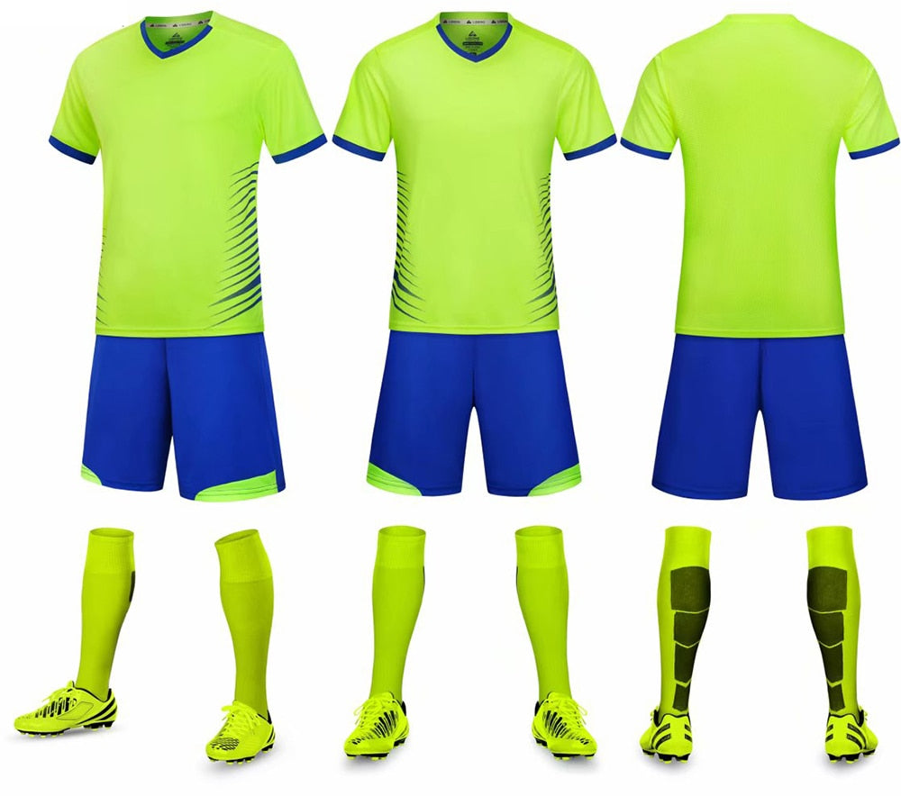Children Adult Football Jerseys Boys and girls Soccer Clothes Sets youth soccer sets training jersey suit with socks and Shin guards The Clothing Company Sydney