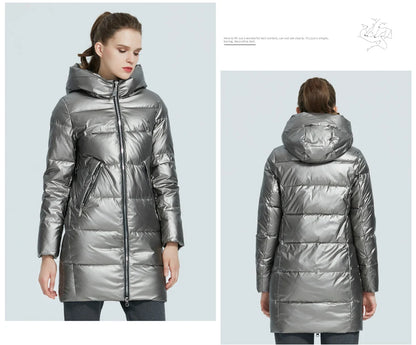 Women's Hooded Winter jacket fashion casual slim long warm cotton coat ladies parkas - The Clothing Company Sydney