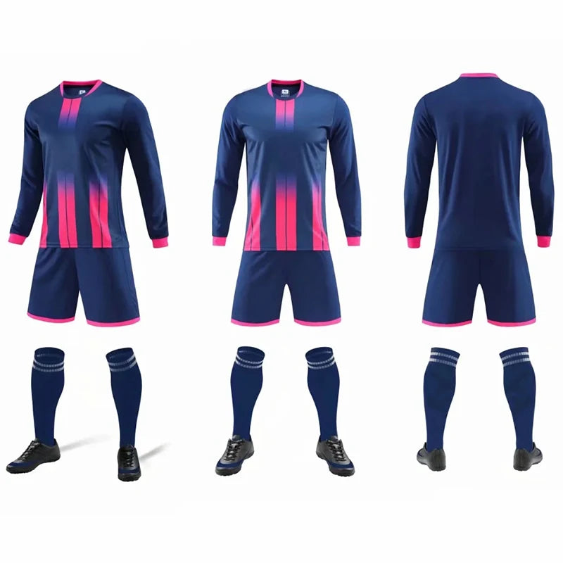 Long sleeve Customised Football Kits Kids Adult Soccer Jerseys Set Training Uniforms Sport Sets The Clothing Company Sydney