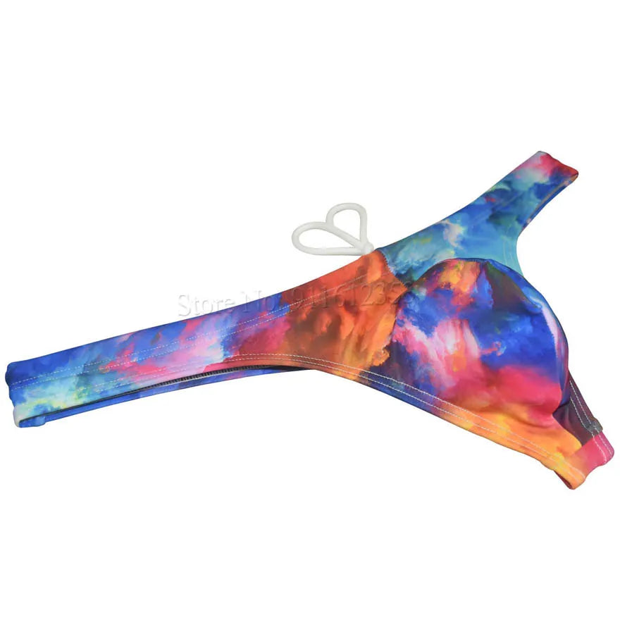 Men's Bikini Swim Thong Printed Swimsuit Smooth Swimwear T-back Mini Beachwear Surfing Thongs The Clothing Company Sydney