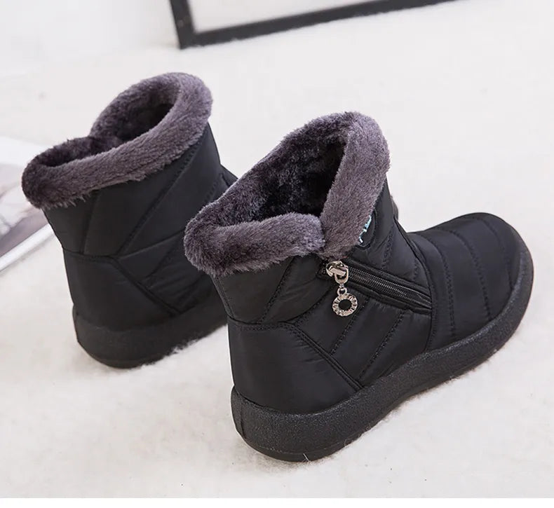 Women's Thick Plush Snow Boots Winter Waterproof Non-slip Platform Ankle Boots Women Warm Cotton Padded Shoes The Clothing Company Sydney