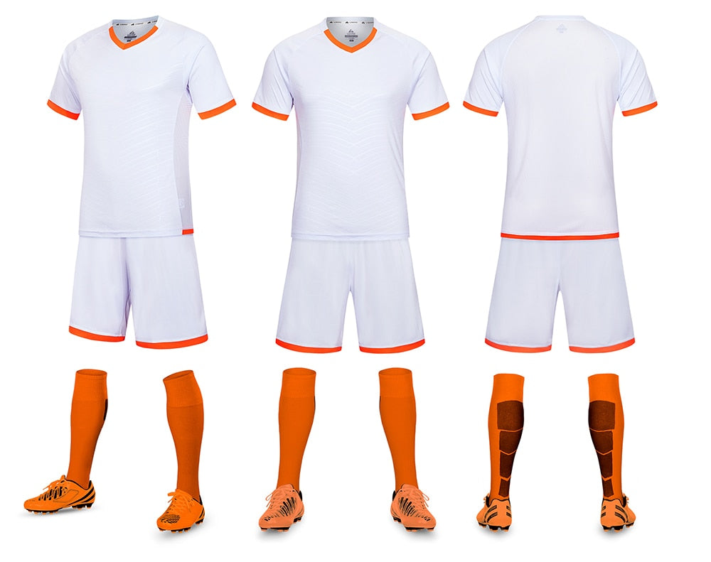 Children Adult Football Jerseys Boys and girls Soccer Clothes Sets youth soccer sets training jersey suit with socks and Shin guards The Clothing Company Sydney